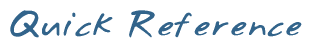 the road to quick reference
